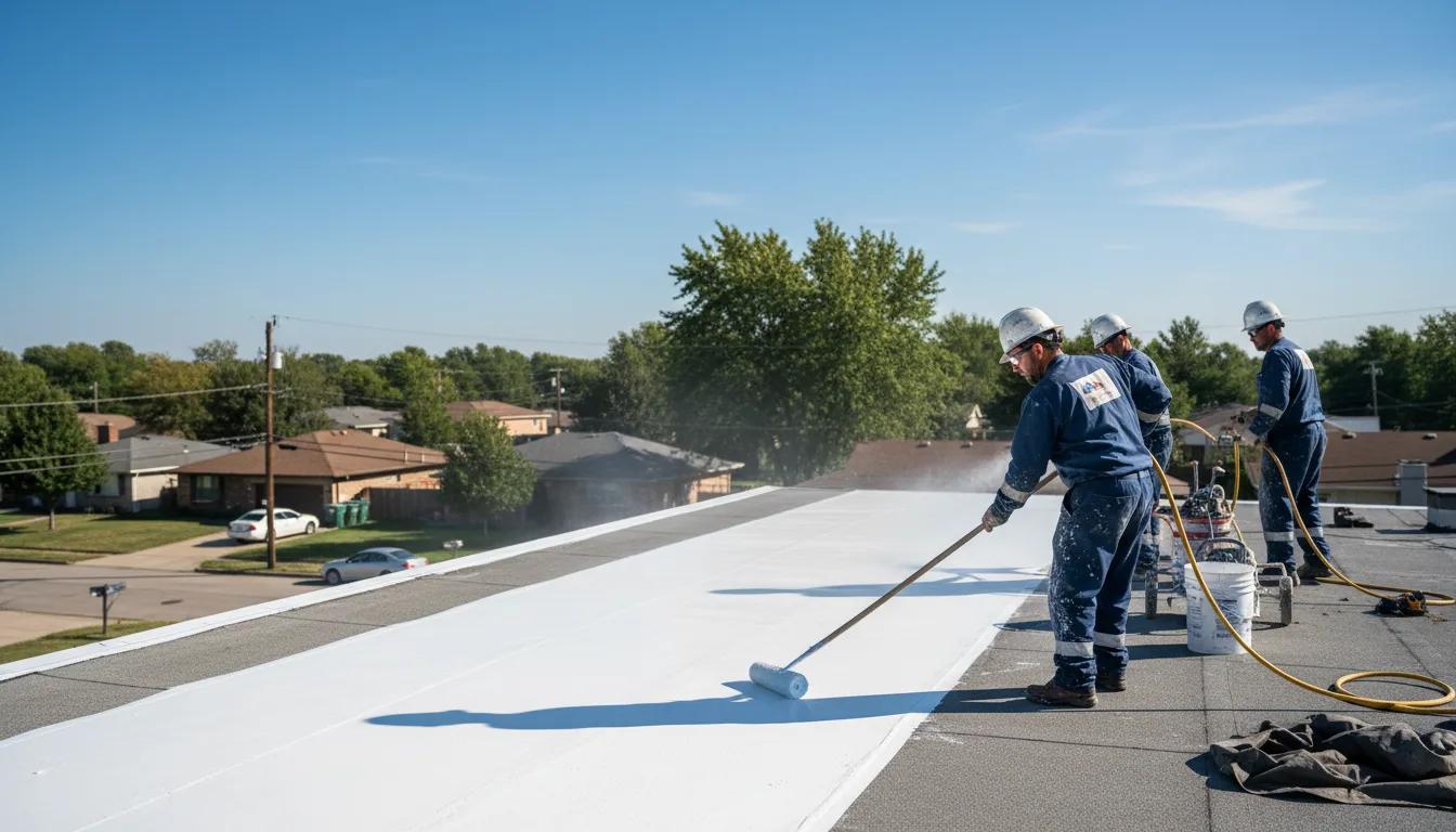 Commercial roof coating in East Dover, VT near me